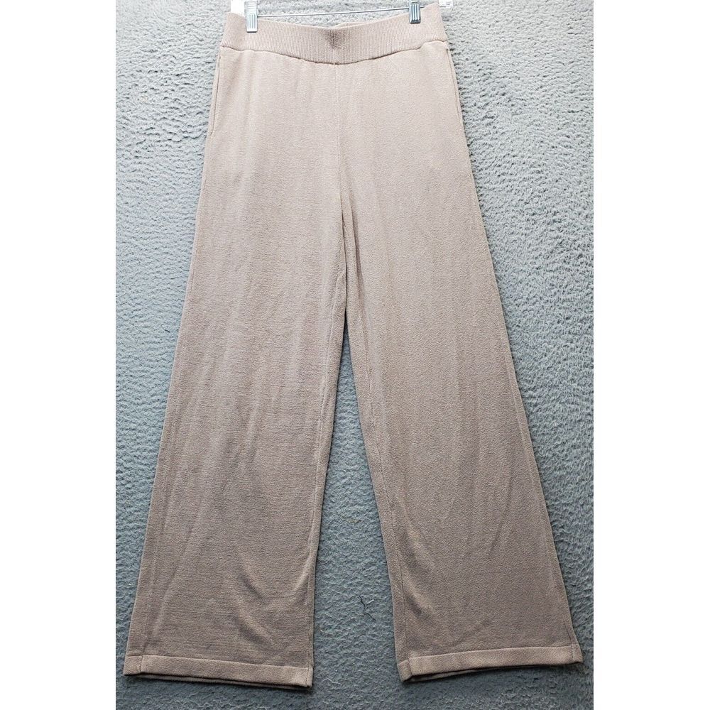 Vintage Havana Pants Women Small Brown Solid Wide‎ Leg Elastic Waist Pull On